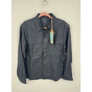 NWT Faherty Commander Shirt Jacket Men's XS Washed Charcoal Long Sleeve Classic